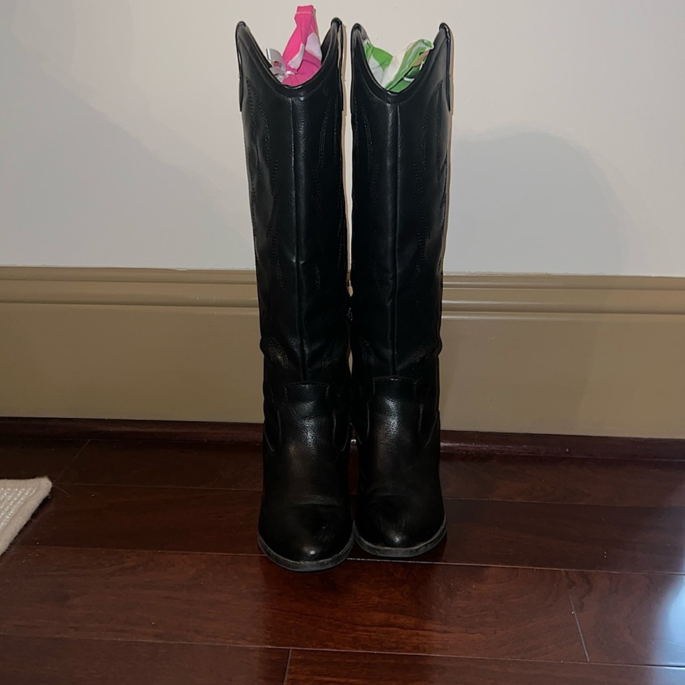 Dirty Laundry Upwind Western Boot Size 7 in Black